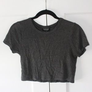 TopShop Gray Crop Top